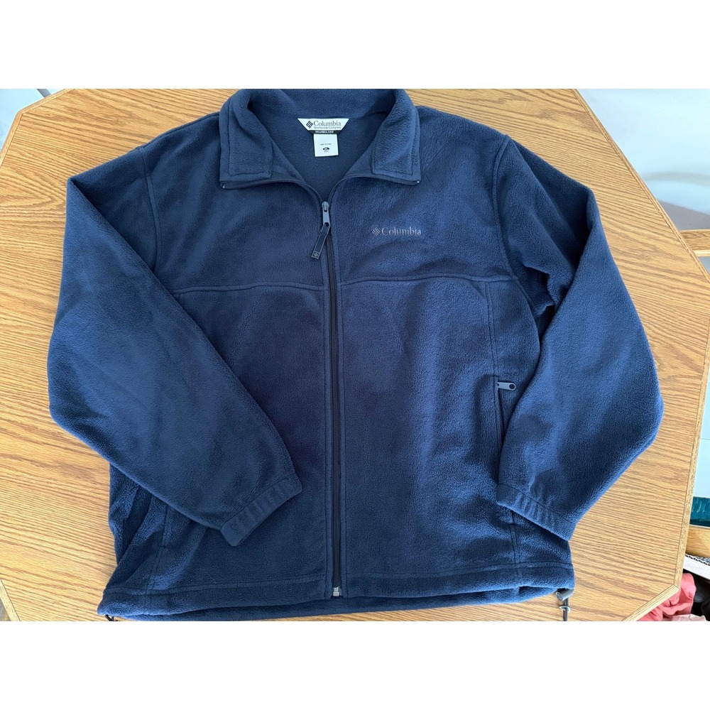 Columbia Mens Steens Mountain Full Zip Fleece Jacket Navy Blue XL WM6113